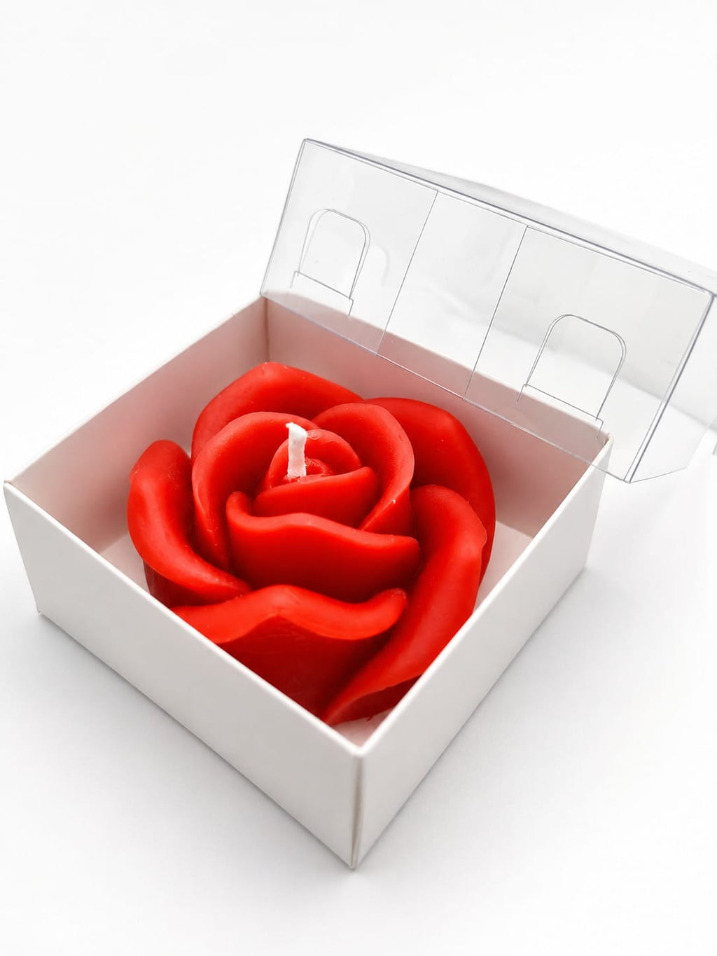 Gül Çiçeği Mum - Hediyelik Söz, Nişan, Nikah Mumu (12'li Paket)