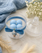 Kişiye Özel Etiketli Bubble Mum - Kapaklı Mika Kutulu 12'li Paket